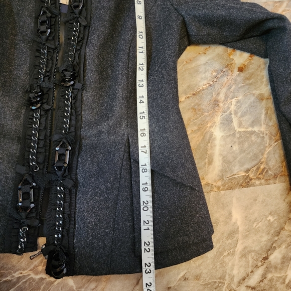 Magaschoni NWT charcoal wool cashmere blazer size 10 - Picture 8 of 12
